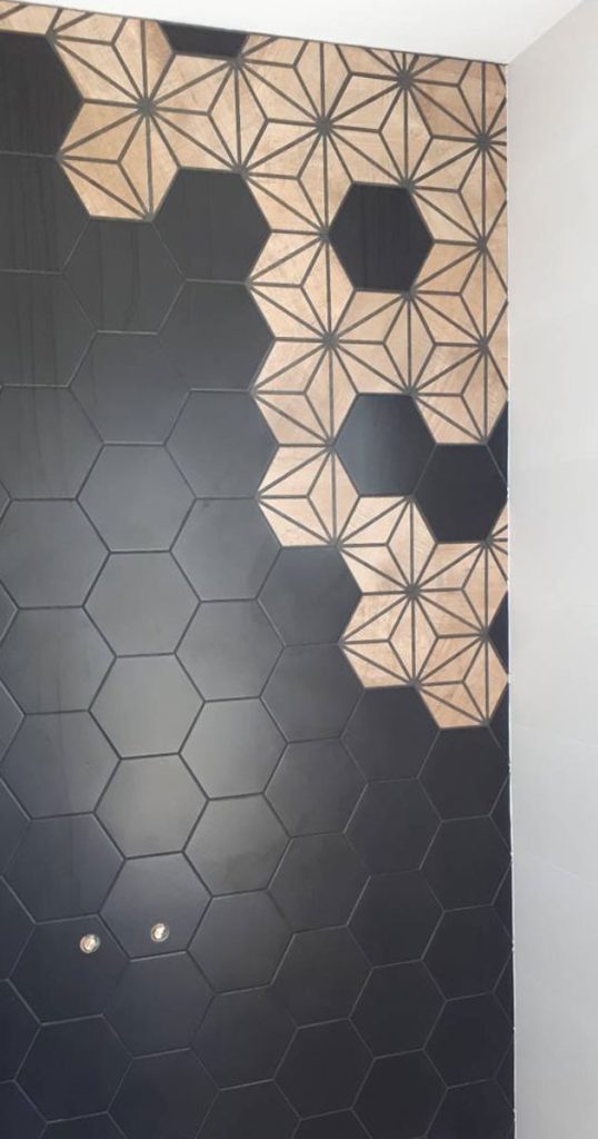 carreaux hexagonaux décoratifs